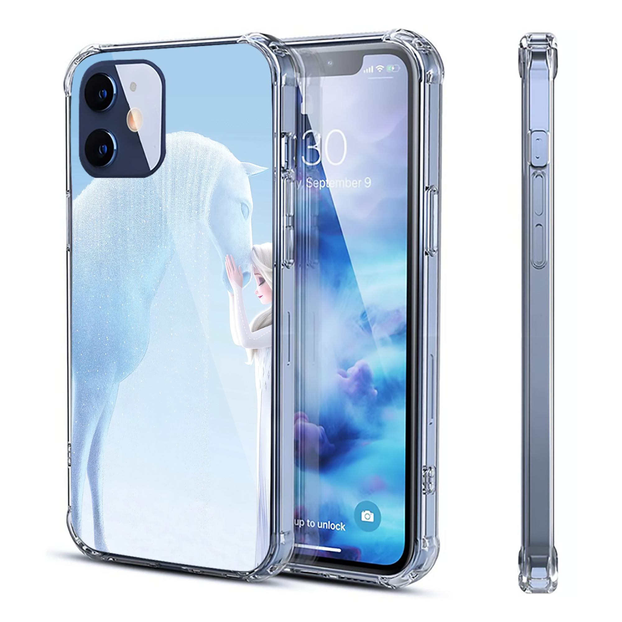 （画像用） アナと雪の女王 アンナ エルサ Frozen Anna Elsa 【iPhone 12シリーズ対応】透明スマホケース（クリアソフトケース）